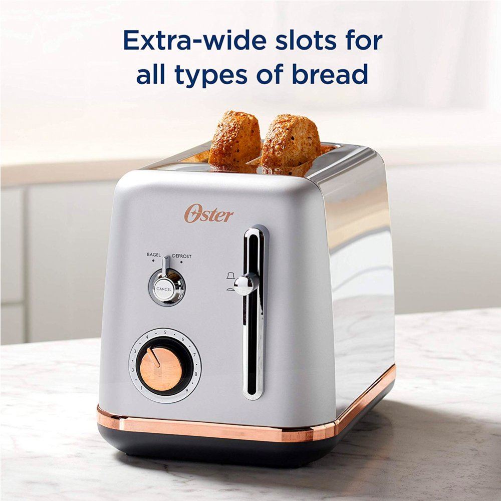 Oster® 2-Slice Toaster with Advanced Toast Technology, Stainless