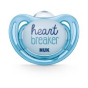 nuk airflow silicone pacifier in freestyle boy heartbreaker front view image number 6