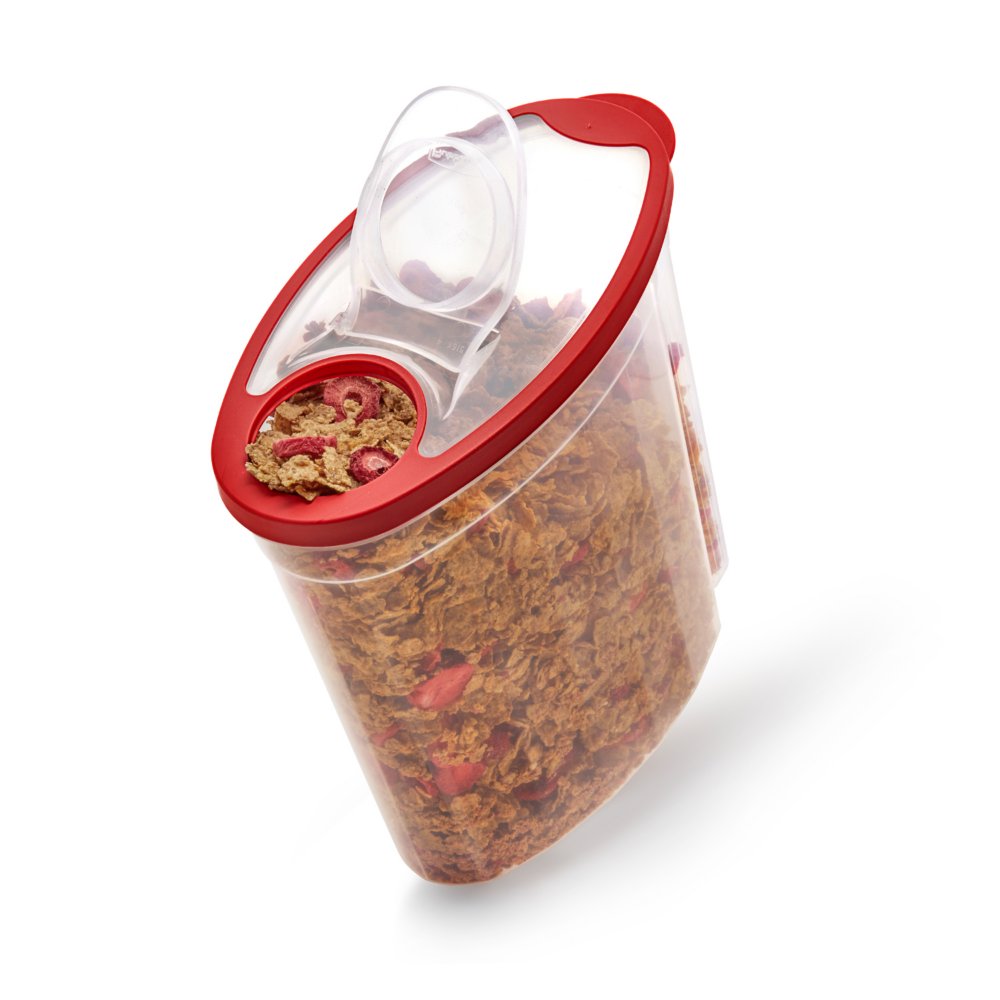 Rubbermaid, Modular Flip-Top Cereal and Food Storage Container, Red, 22 Cup  NEW