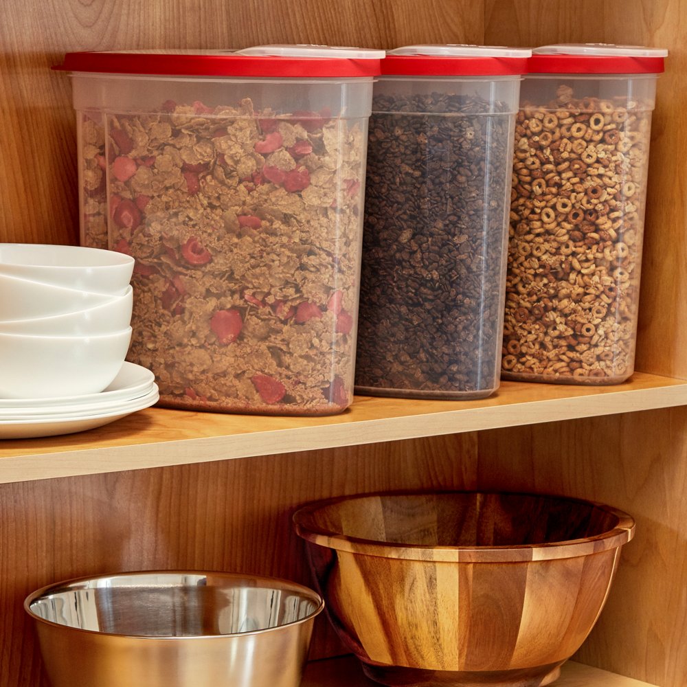Rubbermaid Modular Cereal Keeper Food Storage Container 22 Cup Large (Pack  Of 4) 