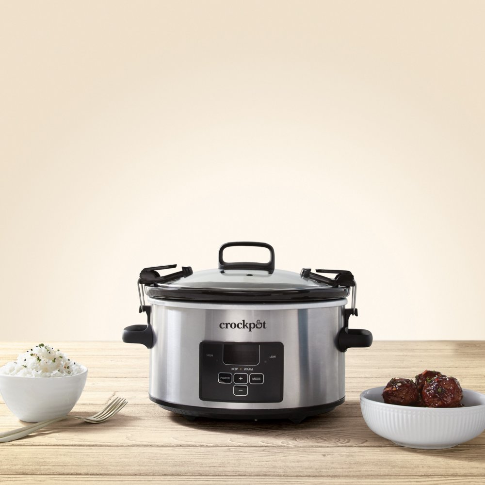 Crock-Pot 4 Quart Stainless Steel Cook & Carry Programmable Slow Cooker  with Lid, 1 Piece - Fry's Food Stores