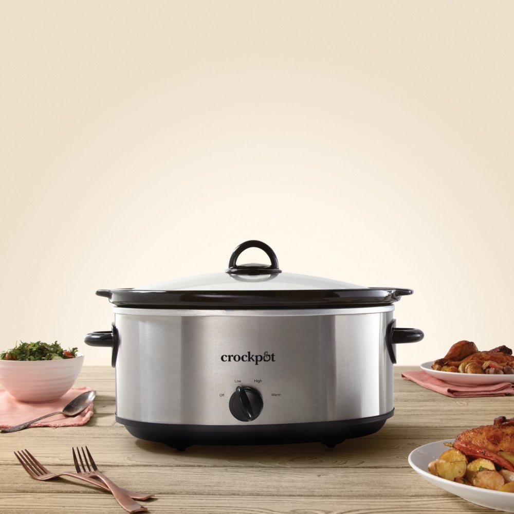 Crock-Pot® Manual 7-Quart Slow Cooker, Stainless Steel