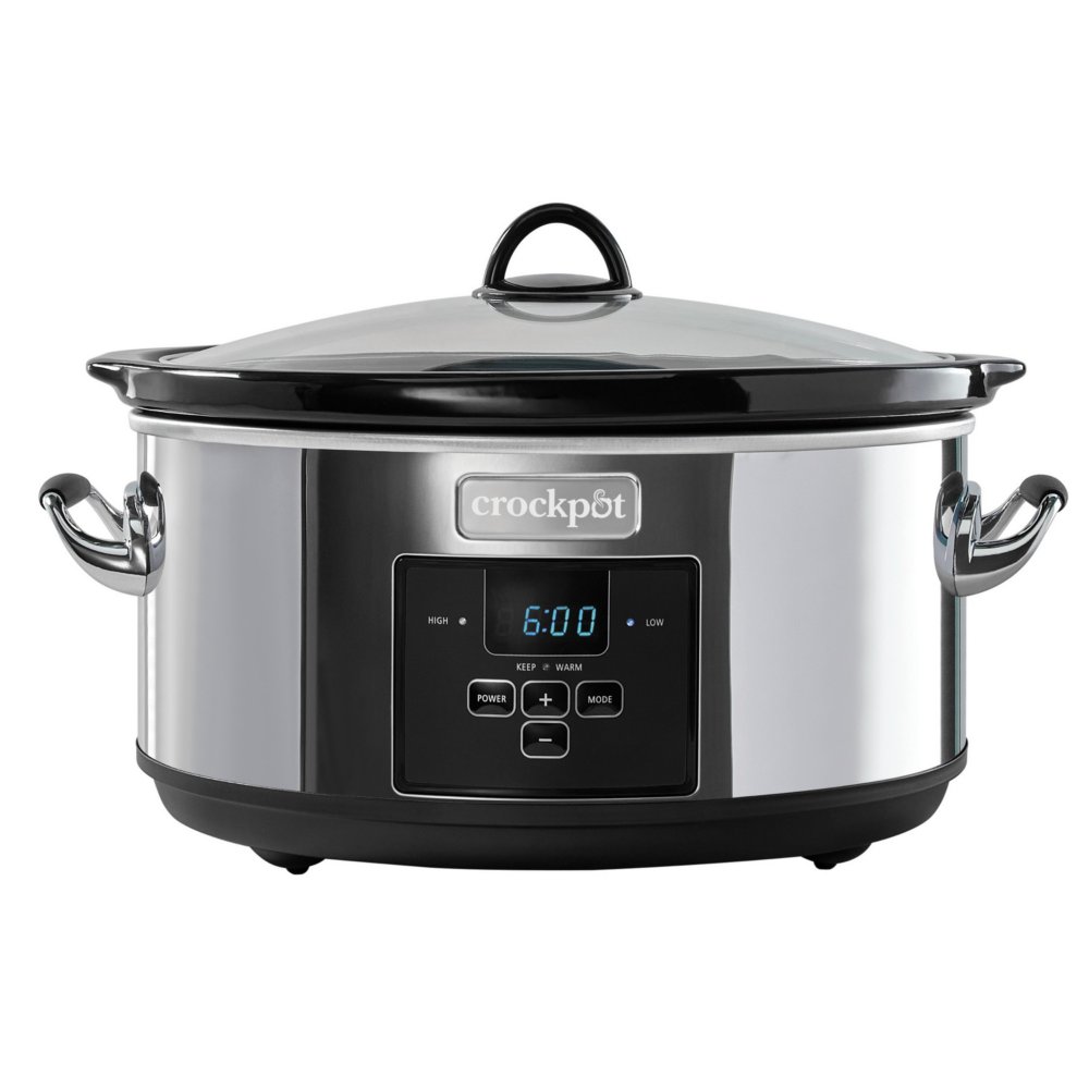 Crockpot 2193800 7-Quart Cook and Carry Programmable Slow Cooker, Grey