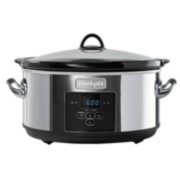 a stainless steel slow cooker with time image number 0