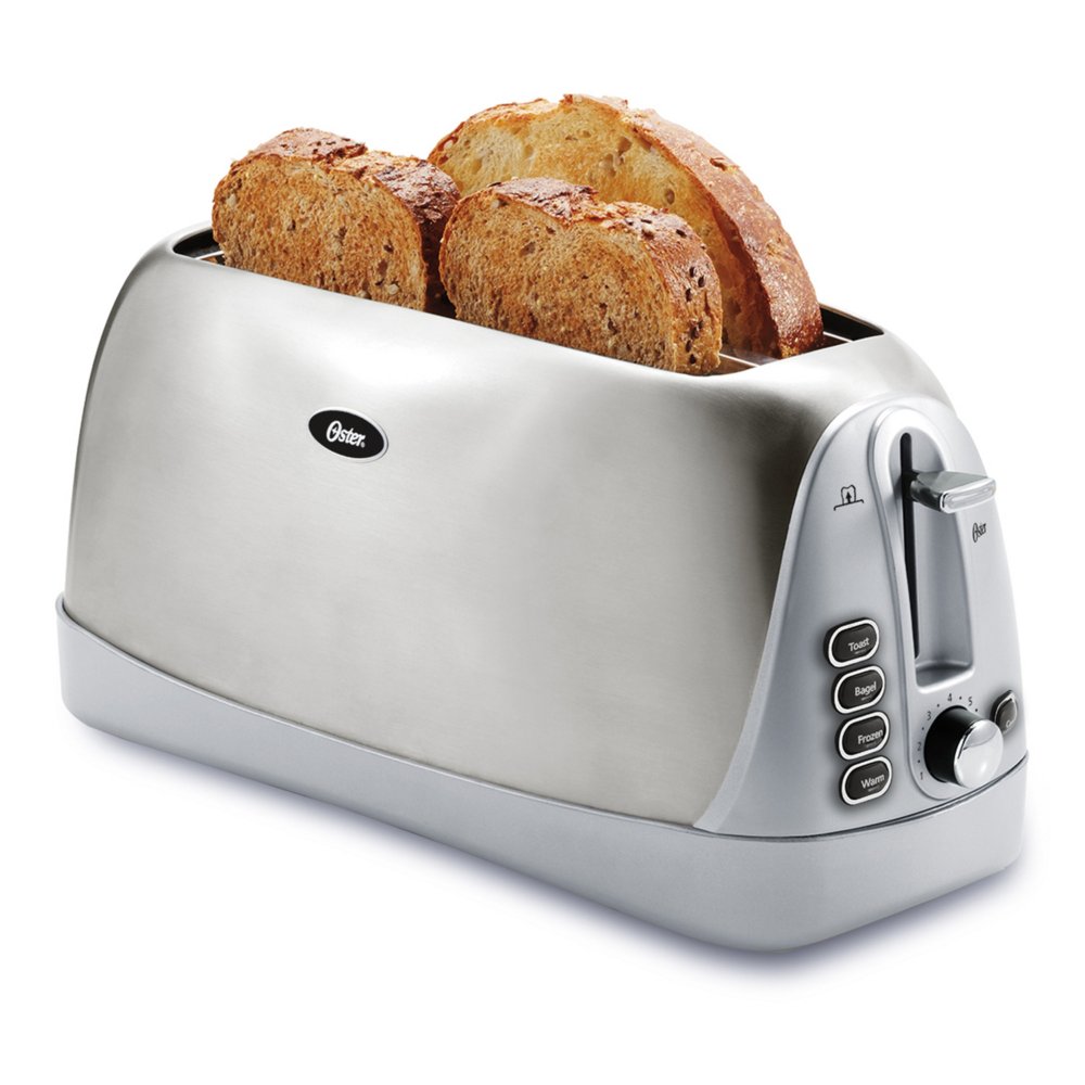 Oster 2 Slice Toaster - 800 W - Toast, Bread, Bagel, Waffle - Brushed  Stainless Steel