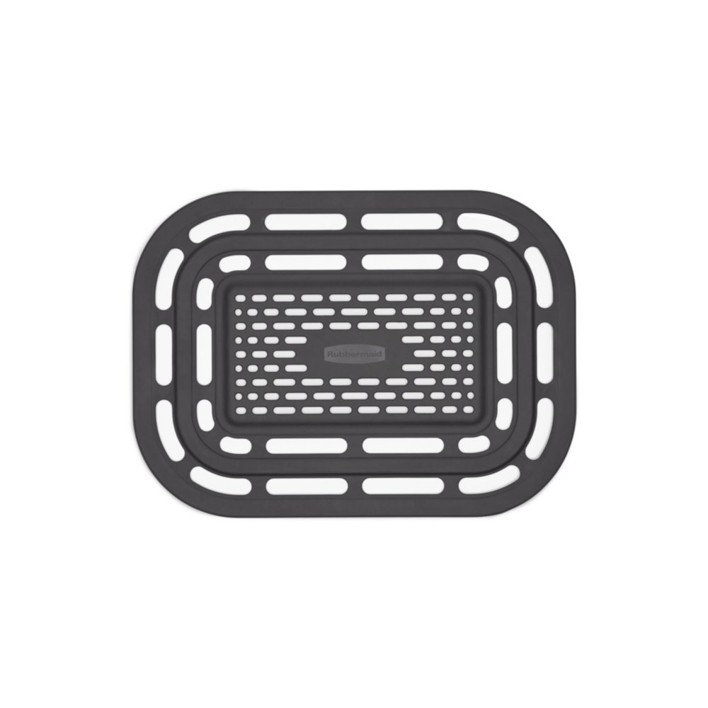 Antimicrobial Sink Mat, Sink Protector, Raven Grey Rubbermaid