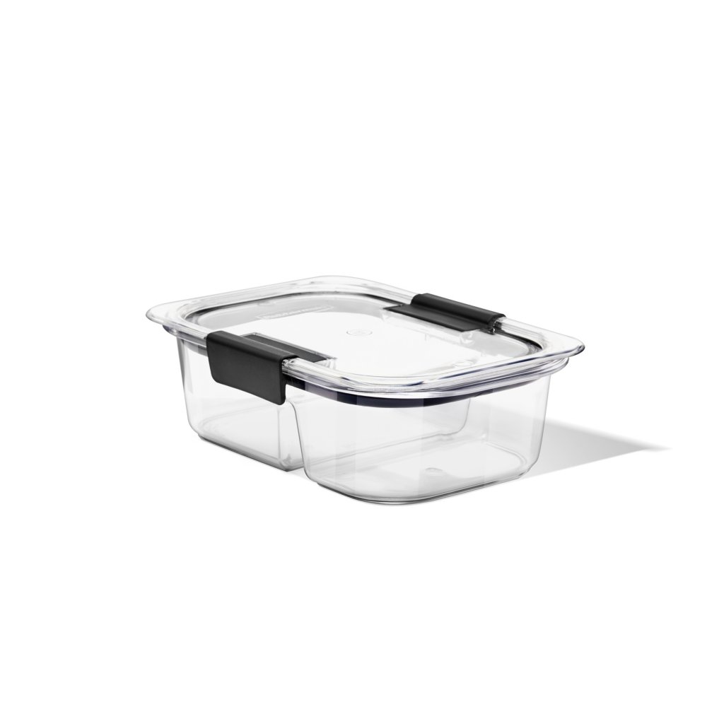 SPIB127B3] 2 Compartment Meal Oval Shape Prep Container with Lid