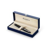 A capped Carene pen with chrome trim in a gift box. image number 2