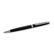 A Hemisphere ballpoint pen with chrome trim laid on its side. image number 1