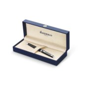 A Hemisphere ballpoint pen with chrome trim in a gift box. image number 2