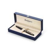 A capped Expert pen with gold trim in a gift box. image number 2