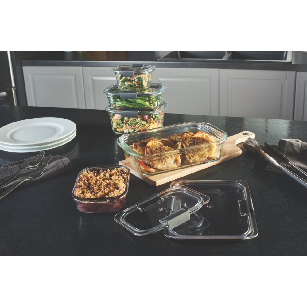 Rubbermaid® Brilliance Glass Rectangular Food Storage Container - Clear,  4.7 c - Fry's Food Stores