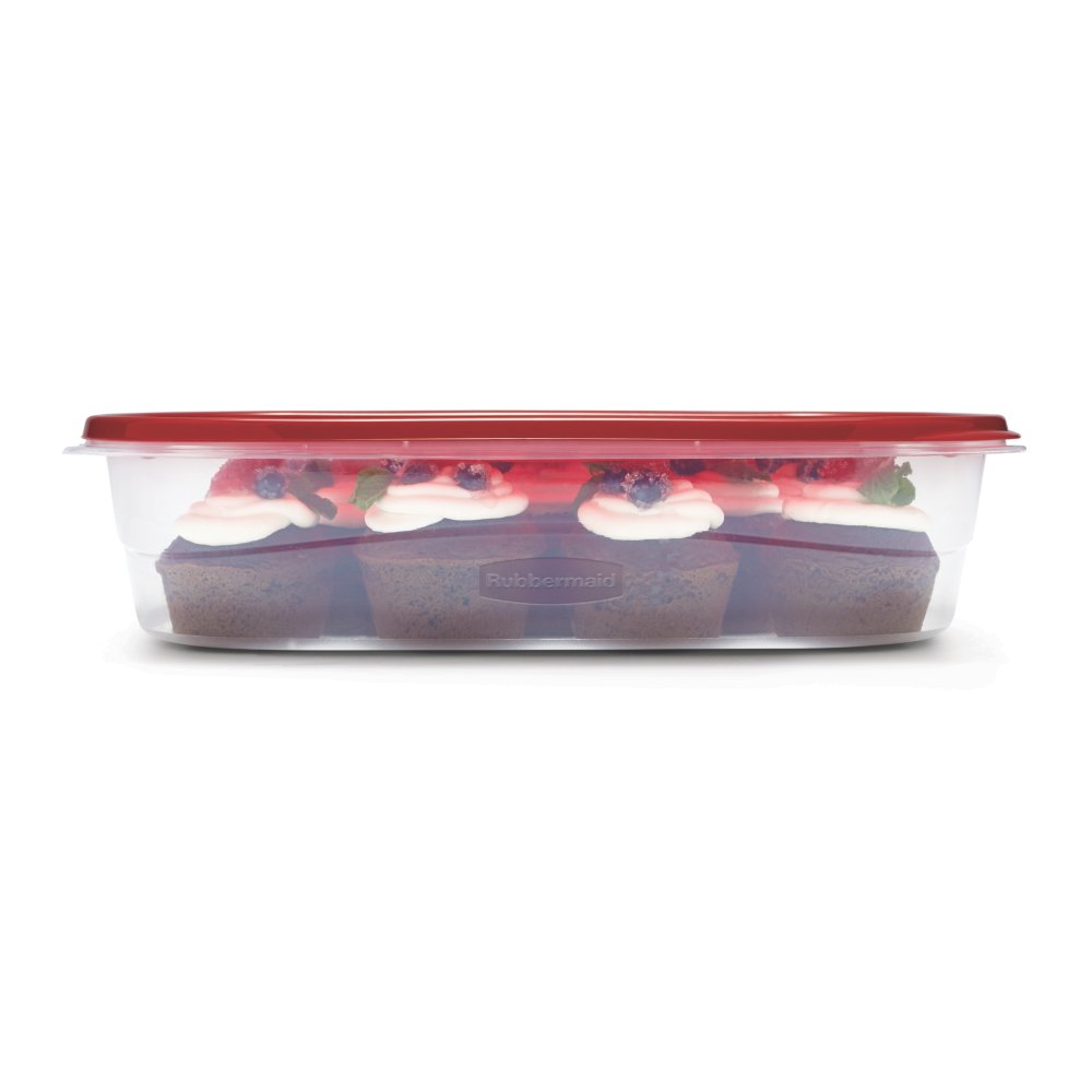 Rubbermaid® TakeAlongs® Divided Rectangle Food Storage Containers -  Clear/Red, 1 ct - Gerbes Super Markets