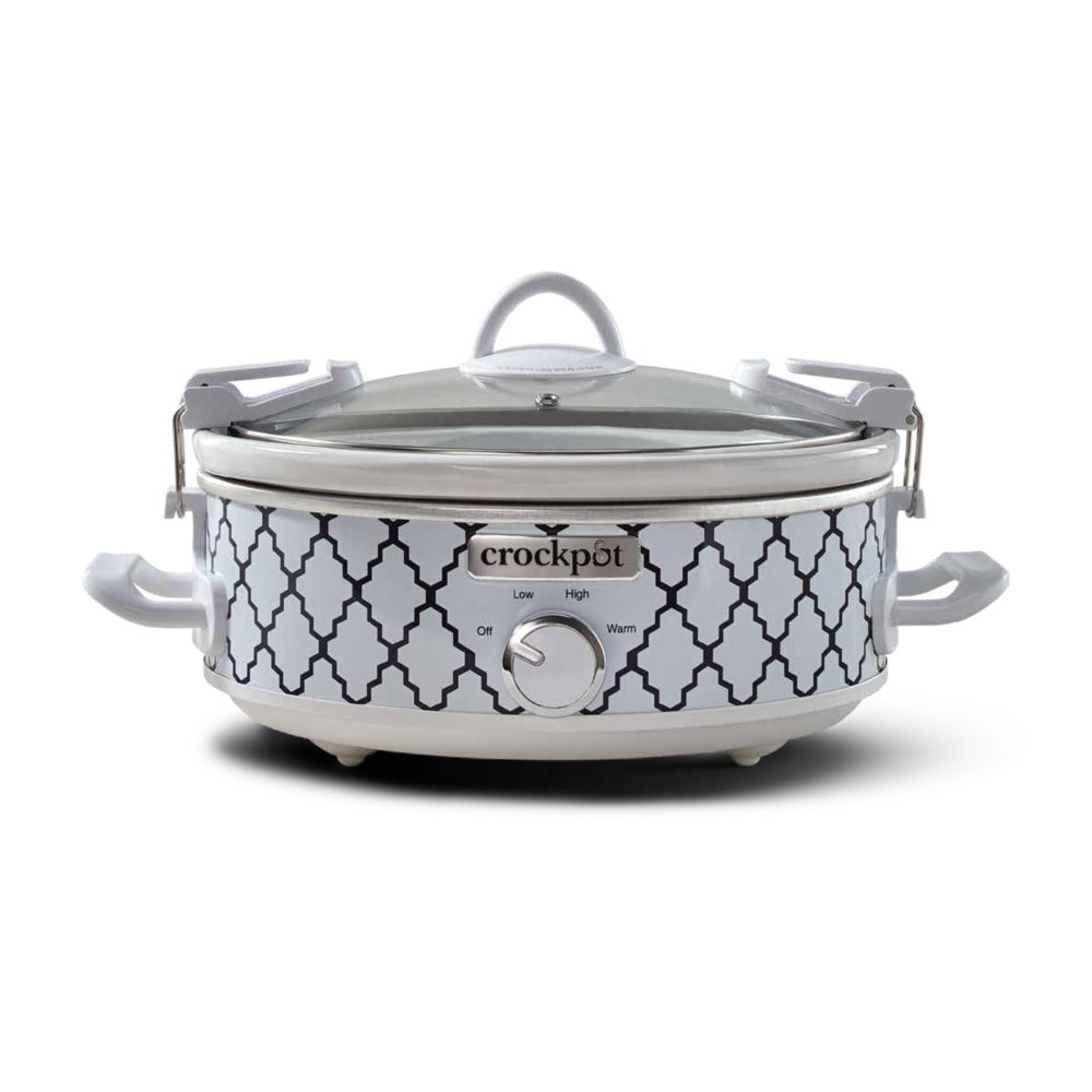 Crock-Pot® Manual 2.5-Quart Casserole Crock® Slow Cooker, White & Blue