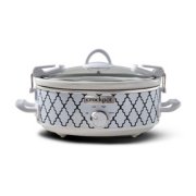 Crockpot™ 2.5-Quart Casserole Crock™ Slow Cooker, Manual, Oval, White/Blue Pattern image number 0