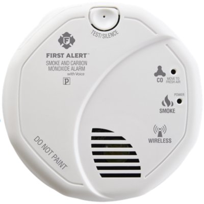 Wireless Interconnected Photoelectric Smoke and Carbon Monoxide Combo Alarm with Voice and Location
