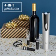 Oster® 4-in-1 Wine Kit with Rechargeable Wine Bottle Opener, Wine Pourer, Vacuum Wine Stoppers, and Foil Cutter image number 1