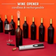 Oster® 4-in-1 Wine Kit with Rechargeable Wine Bottle Opener, Wine Pourer, Vacuum Wine Stoppers, and Foil Cutter image number 2