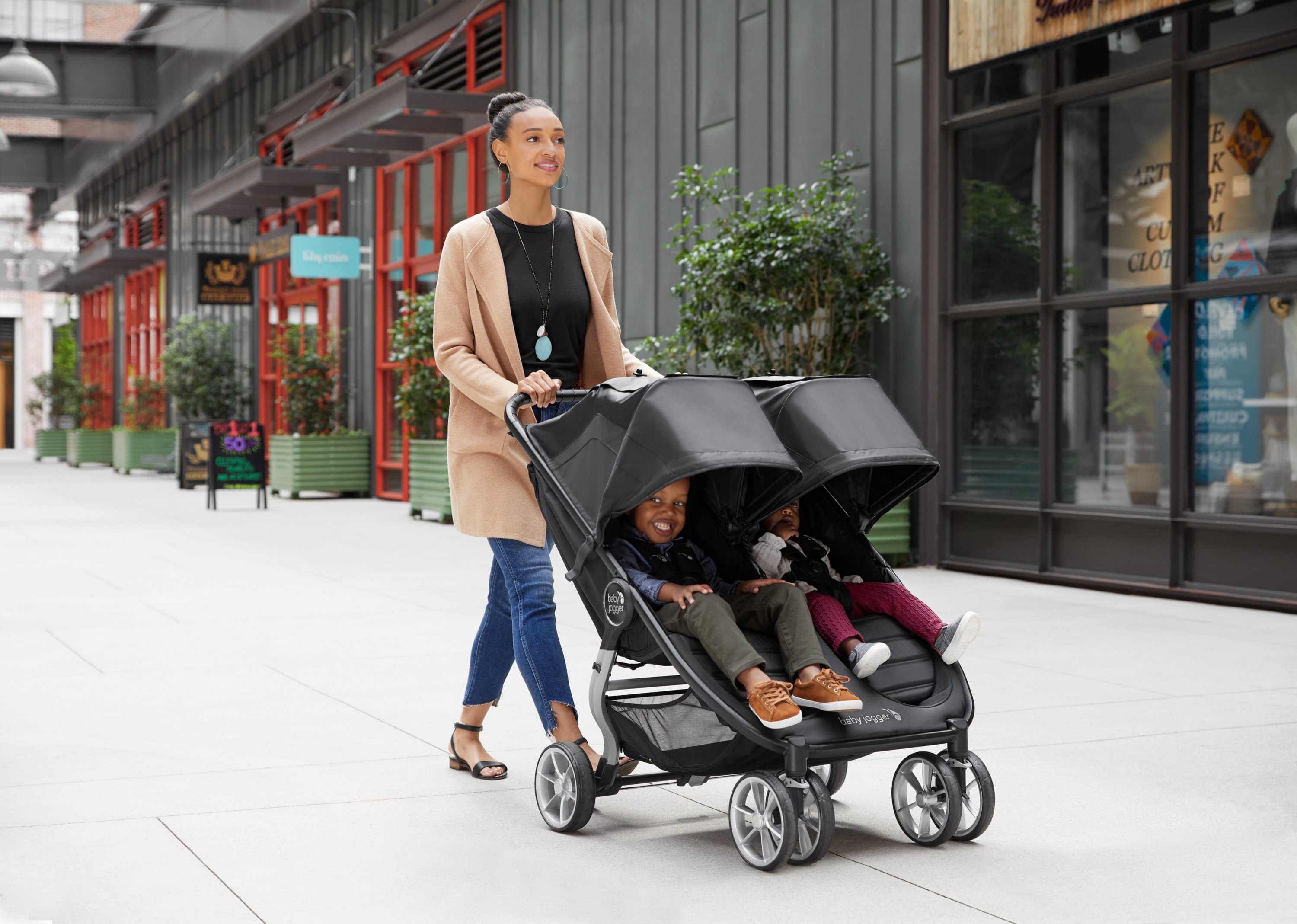city mini double stroller width