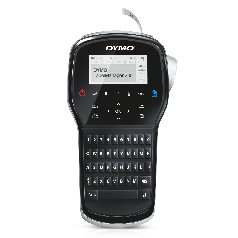 Etiqueteuse DYMO LabelManager 280 Kit adapté pour rubans: D1 6 mm, 9 mm, 12  mm