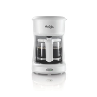 Mr. Coffee® 5-Cup Programmable Coffee Maker, 25 oz. Mini Brew, Brew Now or Later, with Water Filtration and Nylon
