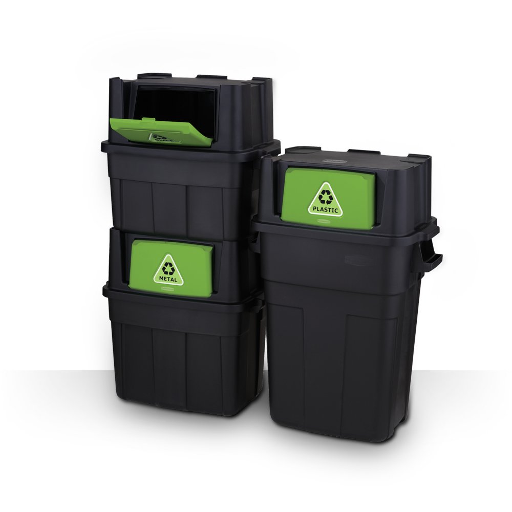 Rubbermaid Green Tote Recycling Bin 18 Gallon @