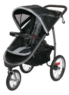 graco stroller orange and grey