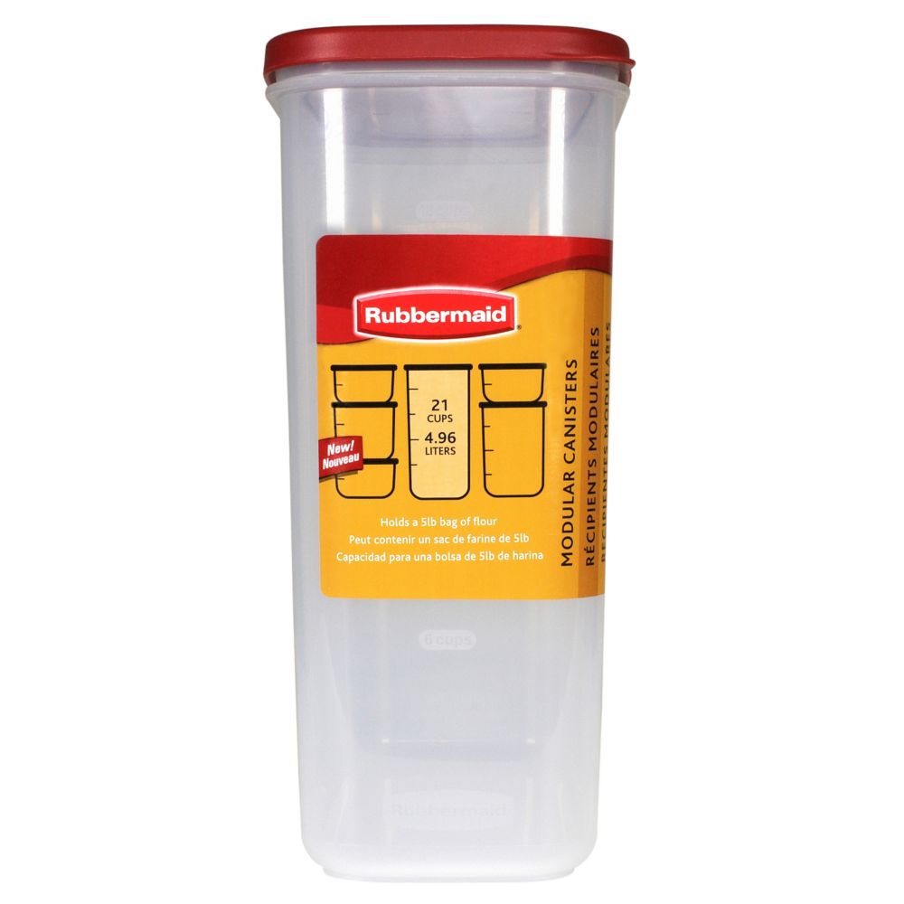 Rubbermaid Modular Canisters - 21 Cups, 1.0 CT, Clear