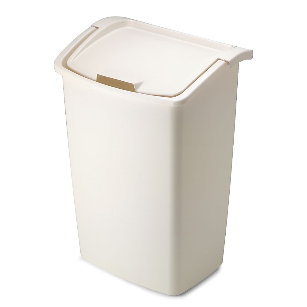 Rubbermaid 13 gal Premium Touch Top Plastic Kitchen Trash Can