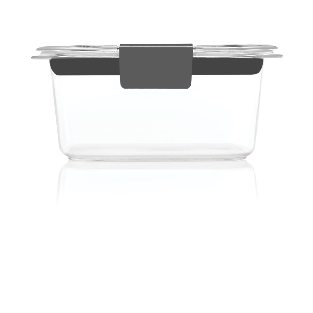 Rubbermaid Brilliance Glass Food Storage Containers, 8-Cup Food Containers with Lids, 2-Pack, Size: BPA Free and Leak Proof, Large