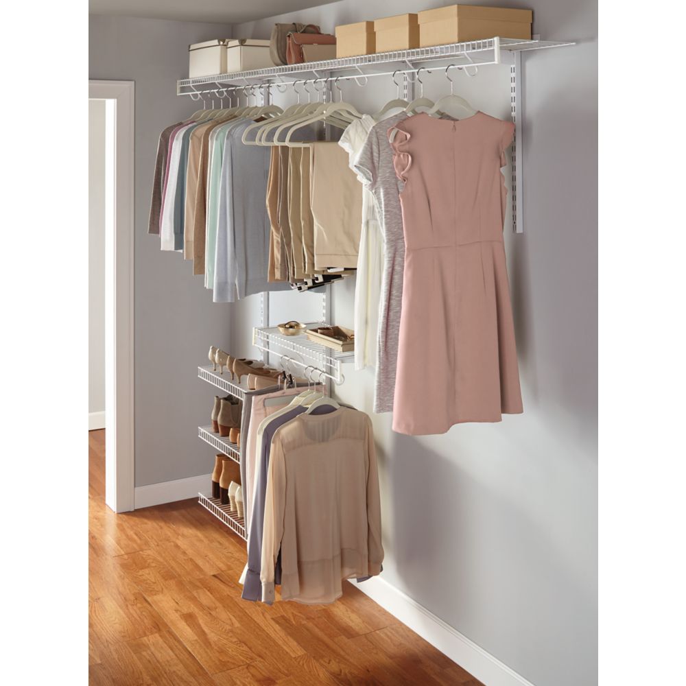 Rubbermaid FastTrack FreeSlide Expandable Closet Organizer, 5 to 8