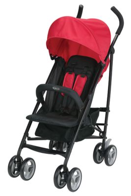 graco stroller orange and grey