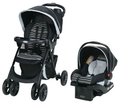 black and white travel system