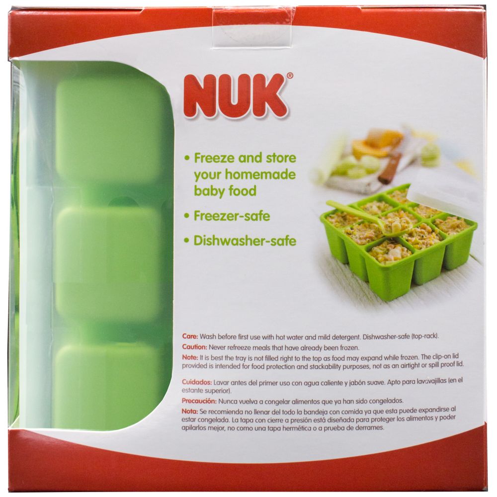 NUK Food Cube Tray with Lid for Freezing Baby, 6 Months+, Dishwasher  782462759428