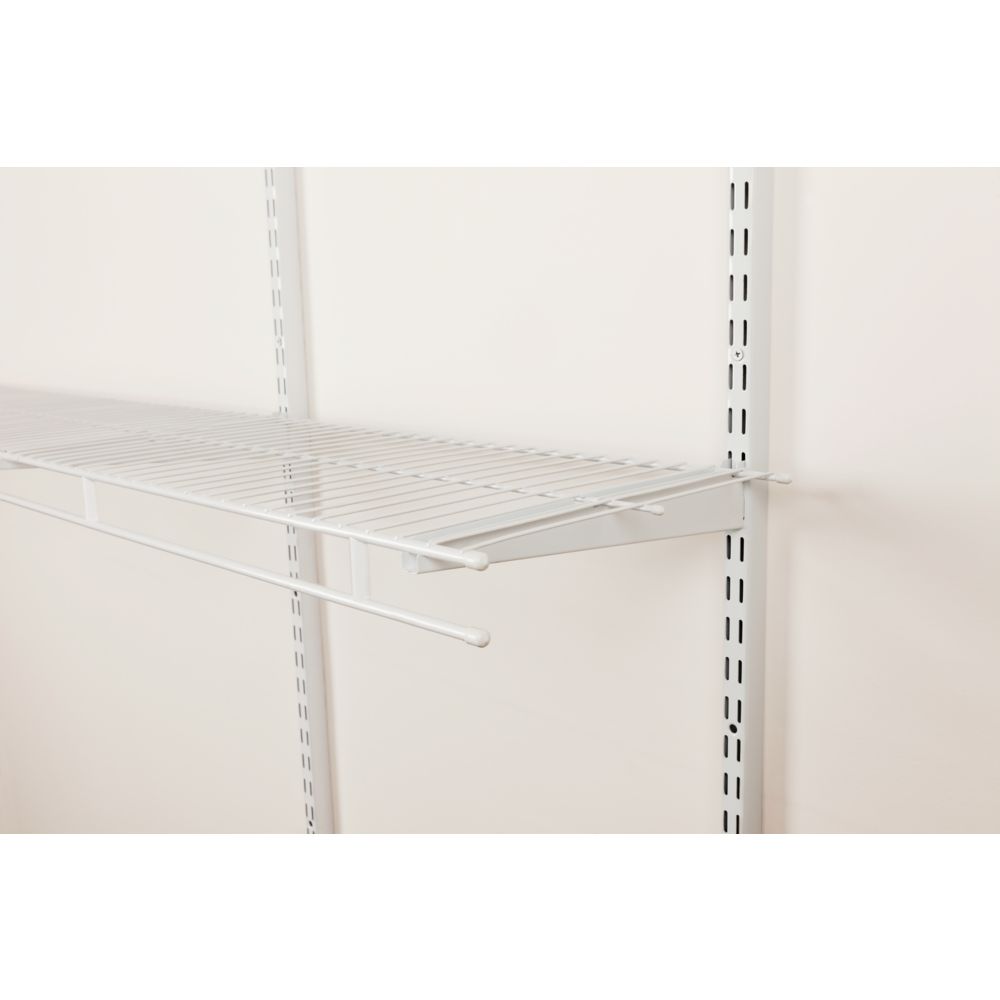 Rubbermaid FastTrack Pantry 4-ft to 4-ft x 16-in White Wire Closet Kit at