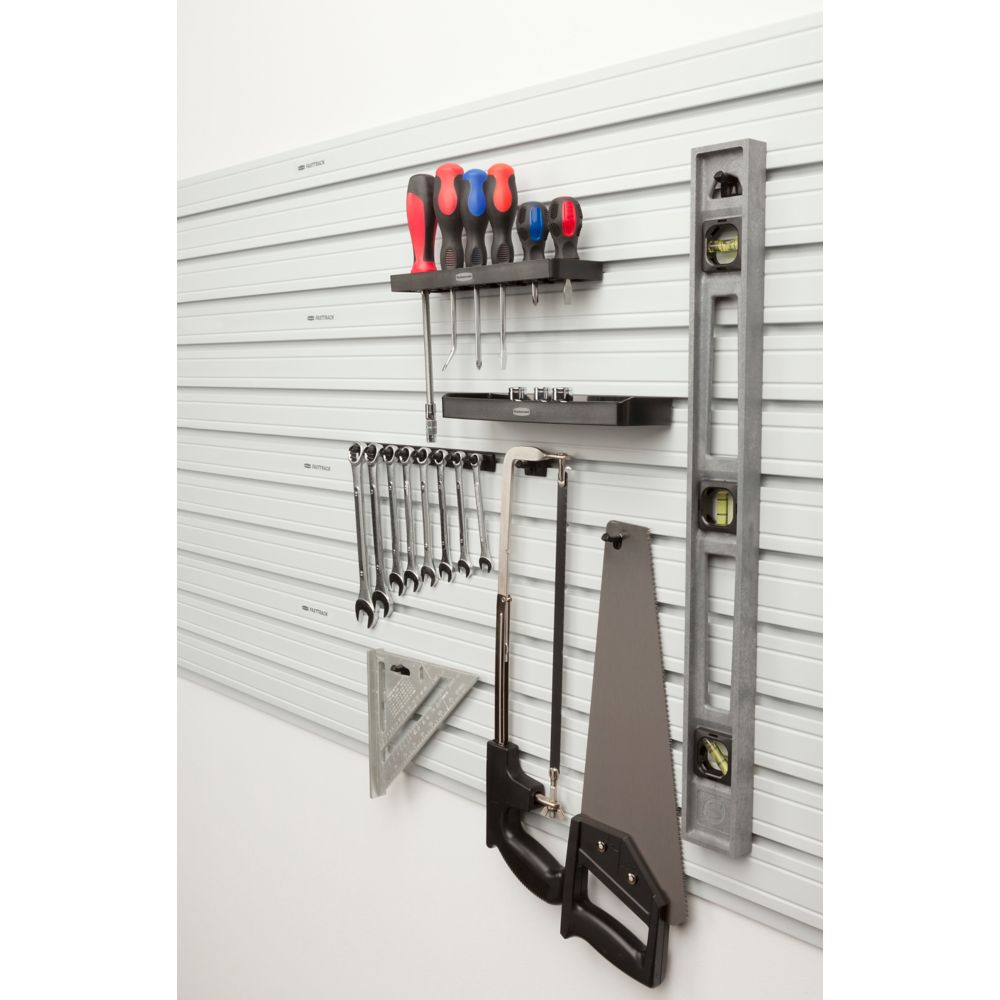 Rubbermaid Fast Track Wall Mounted Garage Storage Utility Multi