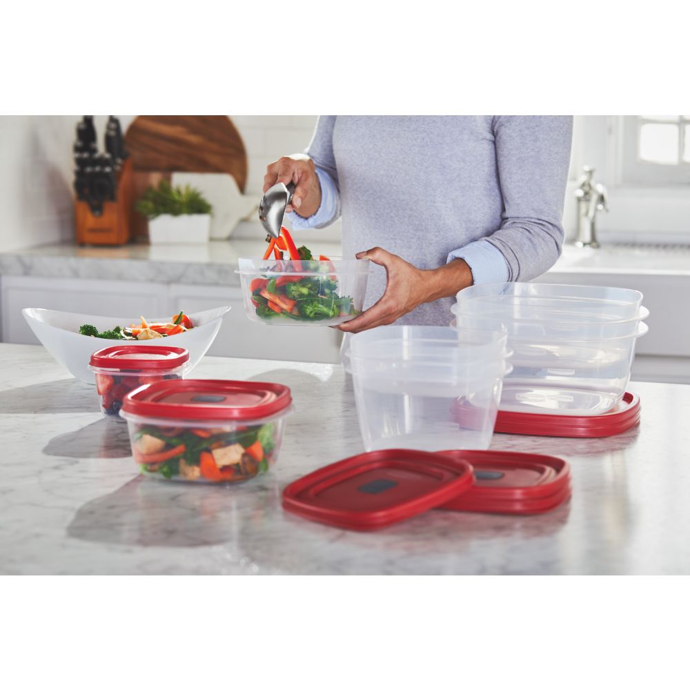 Food Storage Rubbermaid Containers 24-Pcs Set W/ Easy Find Vented Lids BPA  Free