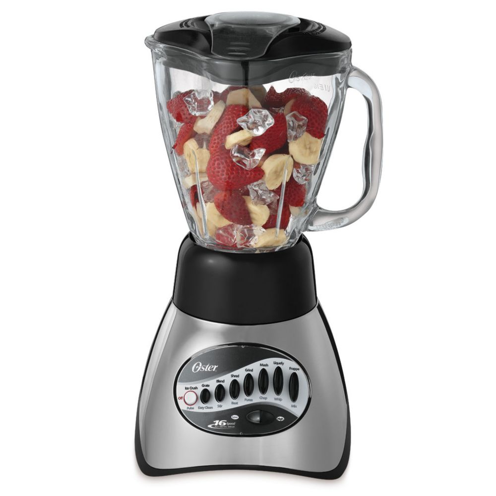 Oster® Classic Series 16 Speed Blender with 5-Cup Glass Jar, Brushed Nickel