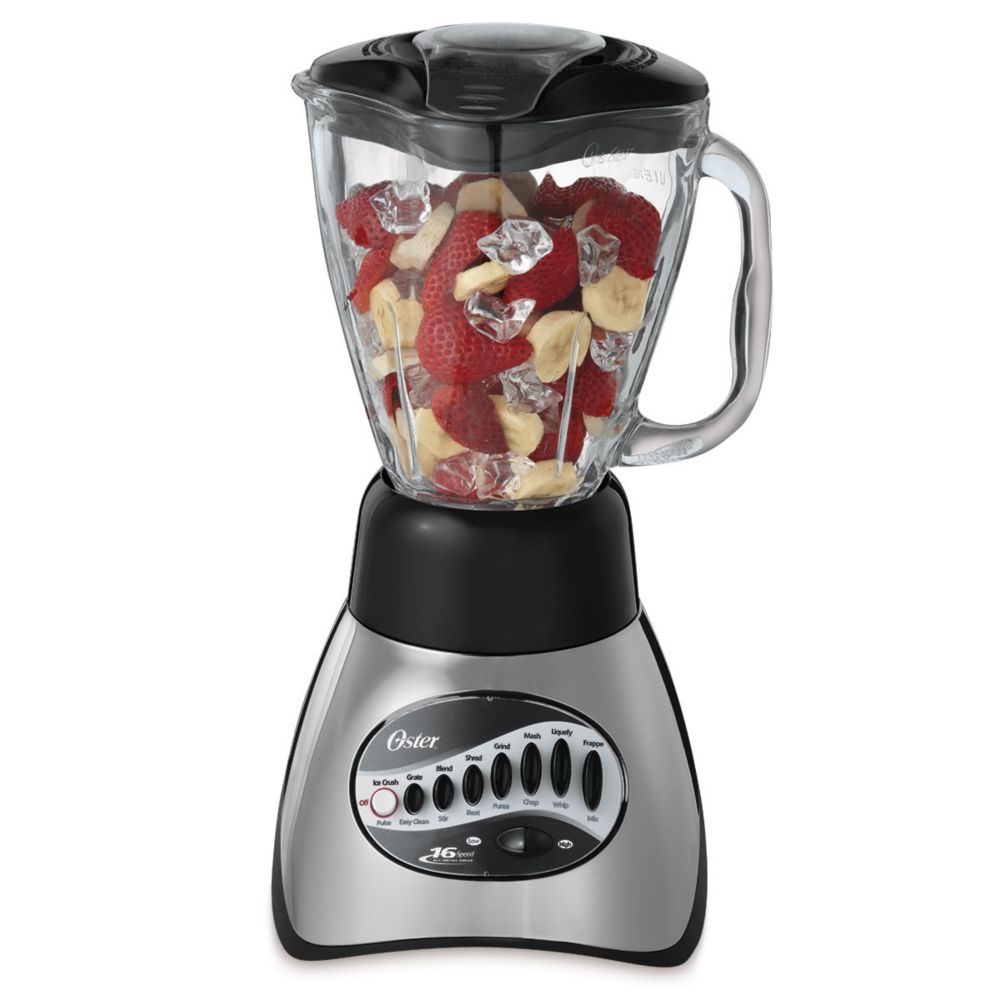 Oster 4655 3-Speed Chrome Retro Blender with 5-Cup Glass Jar, 220-Volt