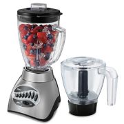 Oster® Classic Series 16 Speed Blender with Food Chopper and Glass Jar, Brushed Nickel image number 1