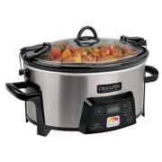 Crockpot™ 6.0-Quart Heat-Saver™ Cook & Carry™ Slow Cooker, Programmable, Stainless Steel image number 0