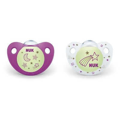 Cute-as-a-Button Glow-in-the-Dark Orthodontic Pacifiers