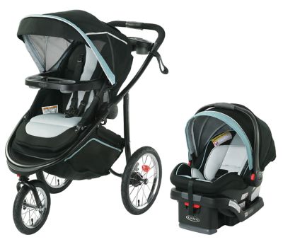 graco jogging stroller blue