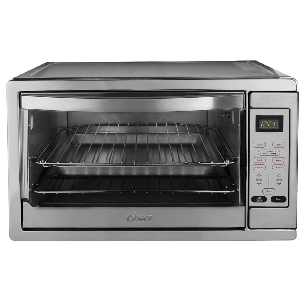 Oster French Door Turbo Convection Toaster Oven with Extra Large Interior, Black