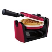 Oster® Titanium Infused DuraCeramic™ Flip Waffle Maker, Red image number 0