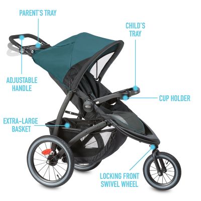 graco jogging stroller front wheel keeps locking