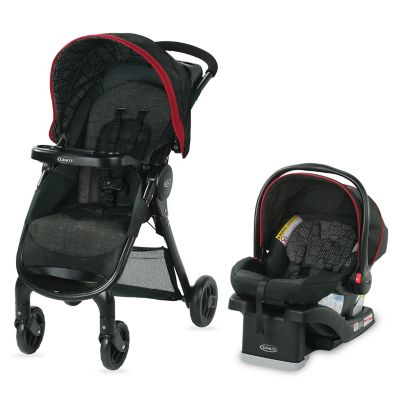 red stroller car seat combo