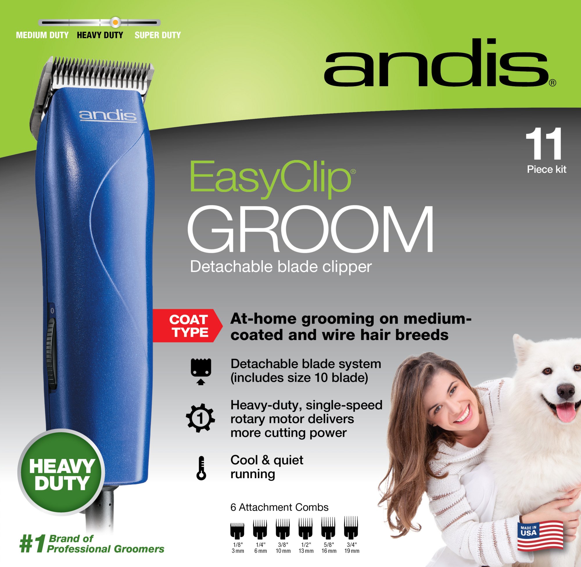 Andis Easy Clip Groom Clipper Kit For Dogs Petco