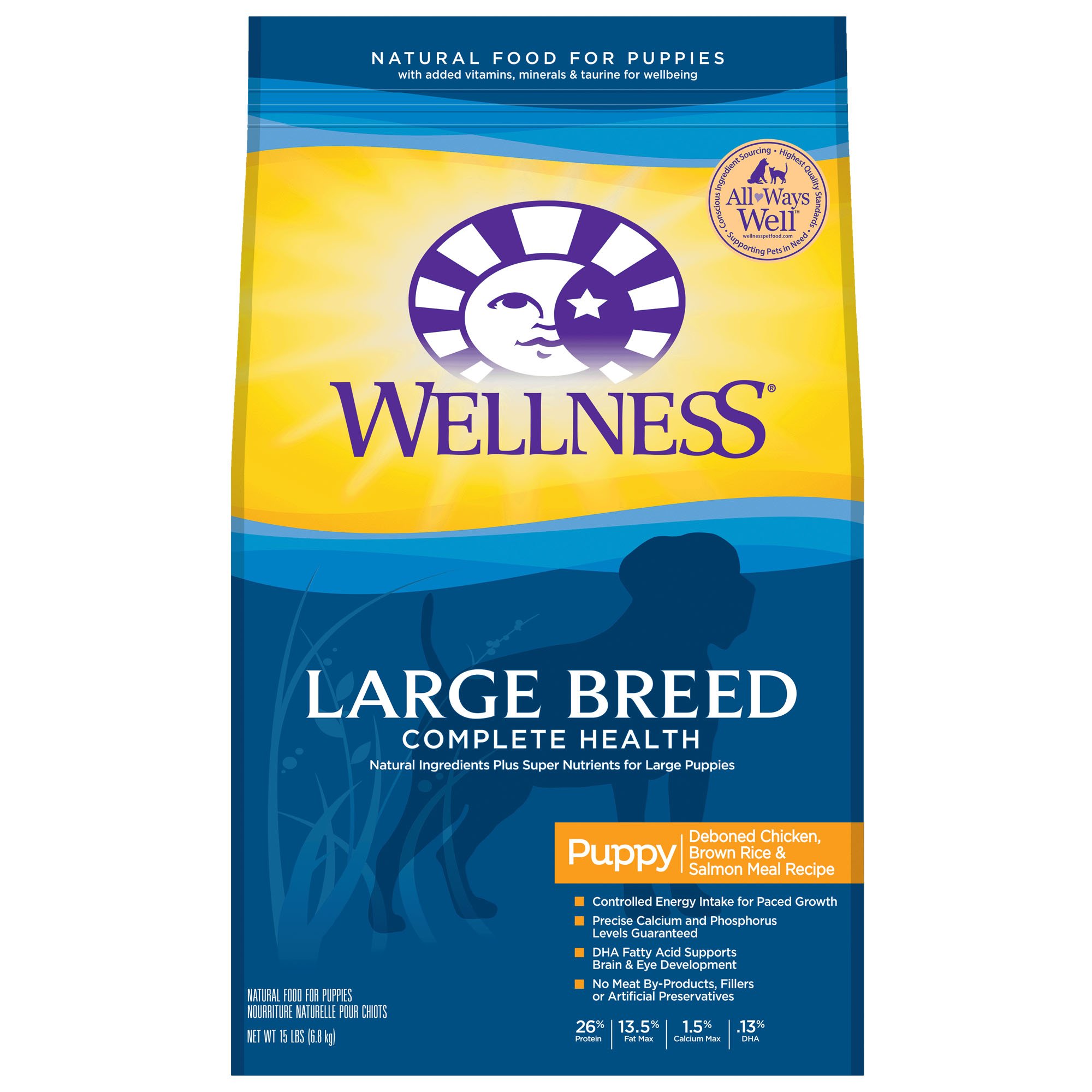 Wellness Complete Health Natural Large Breed Puppy Health ...