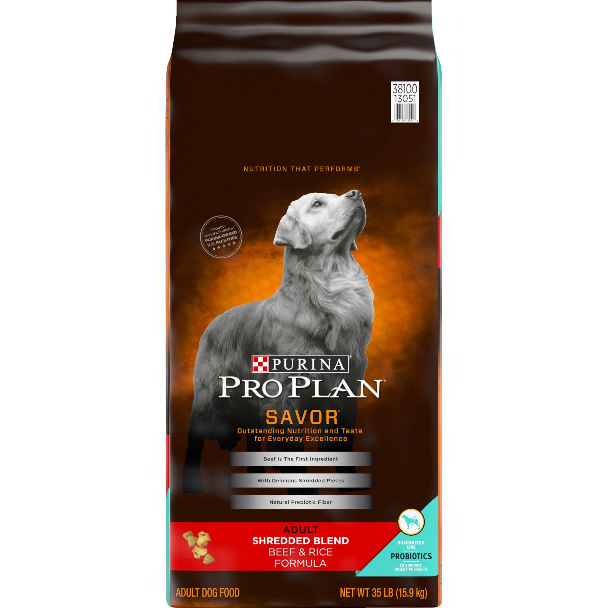 Purina Pro Plan Savor Shredded Blend Beef & Rice Adult Dog ...